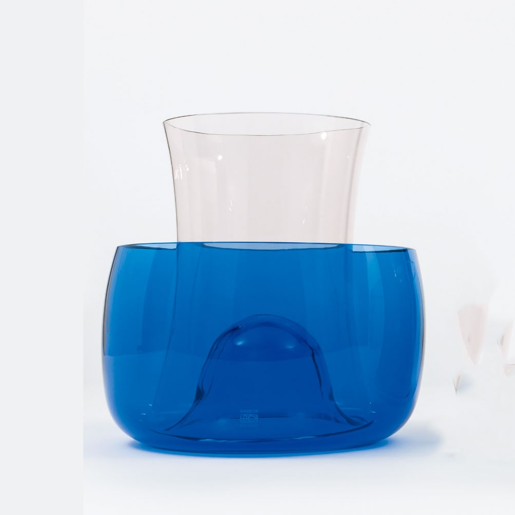 DANESE (ダネーゼ) VETRO MURANO ムラーノガラスベース AG/LB(D3=アメジスト/ライトブルー) インテリア雑貨