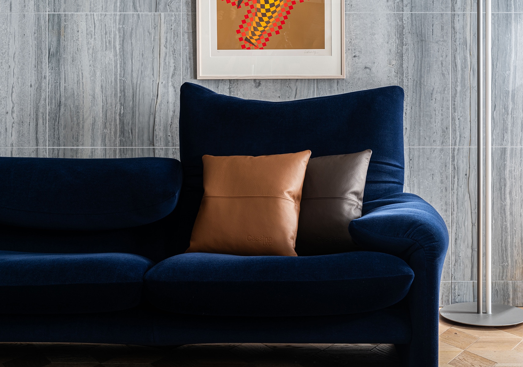 Cassina クッション 45cm×45cm カッシーナ・イクスシーレザー