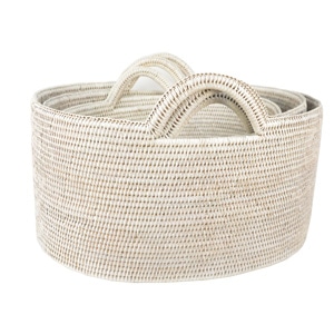 BAOLGI（バオルジィ）
レクタングル　ロウストレージボックス　2個セット BAOLGI - GB1030 オーバルバスケット ホワイトL(L ホワイト): 生活雑貨