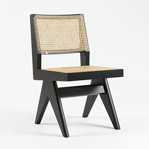 055-21 CAPITOL COMPLEX CHAIR（オーク材BK/背座＝籐）-アウトレット