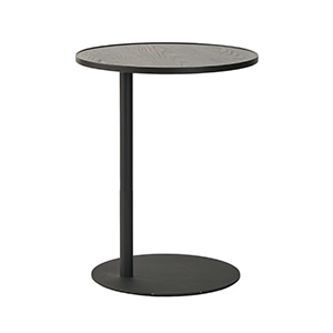 CON-TE side table(ホワイトアッシュ材ブラック)φ480-アウトレット